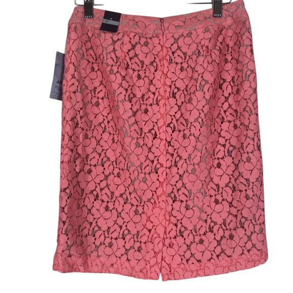 NWT Apt. 9 Lace Skirt Womens 0P Pink Floral Lined Mini Romantic Feminine Spring - Picture 3 of 6